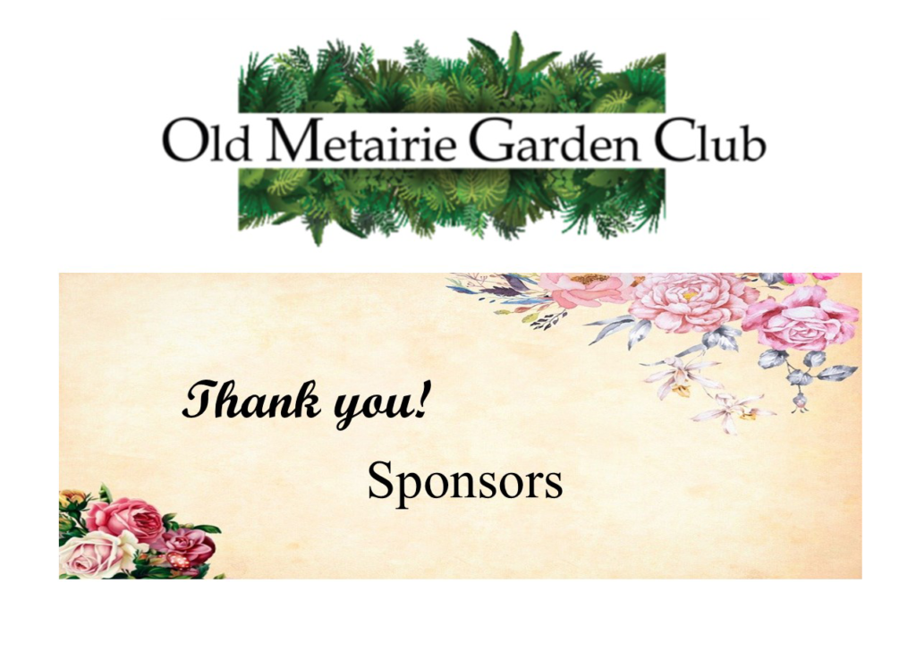 Old MetairieGarden Club Sponsorship 2021